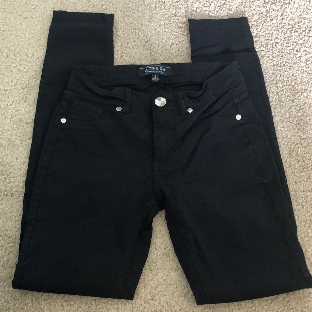 Black spandex pants